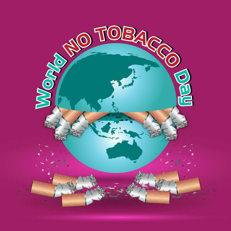 mundo não tabaco dia vetor conceito Pare fumar