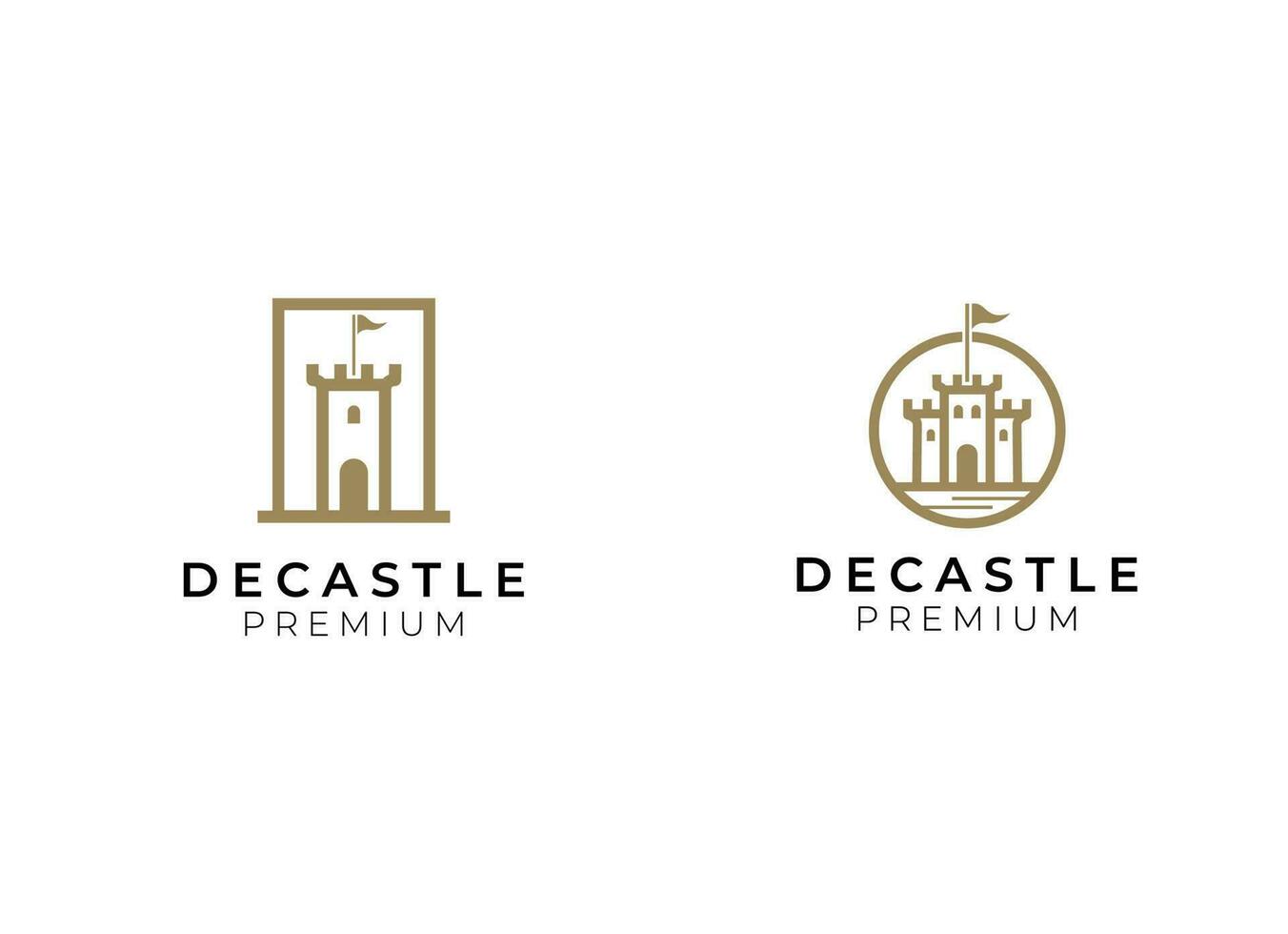 clássico castelo torre logotipo Projeto. castelo logotipo Projeto modelo. vetor