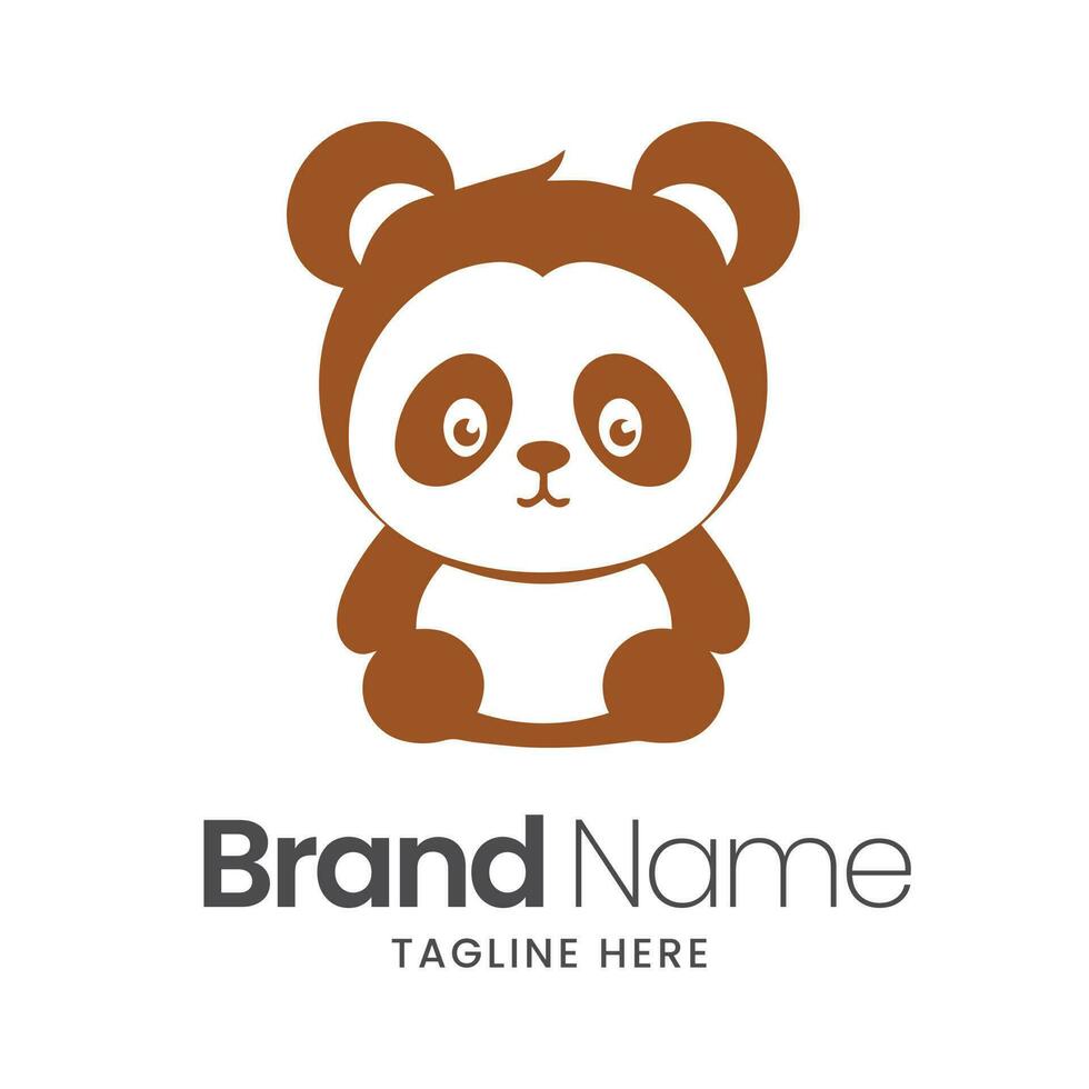 panda logotipo Projeto modelo. fofa panda vetor ícone.