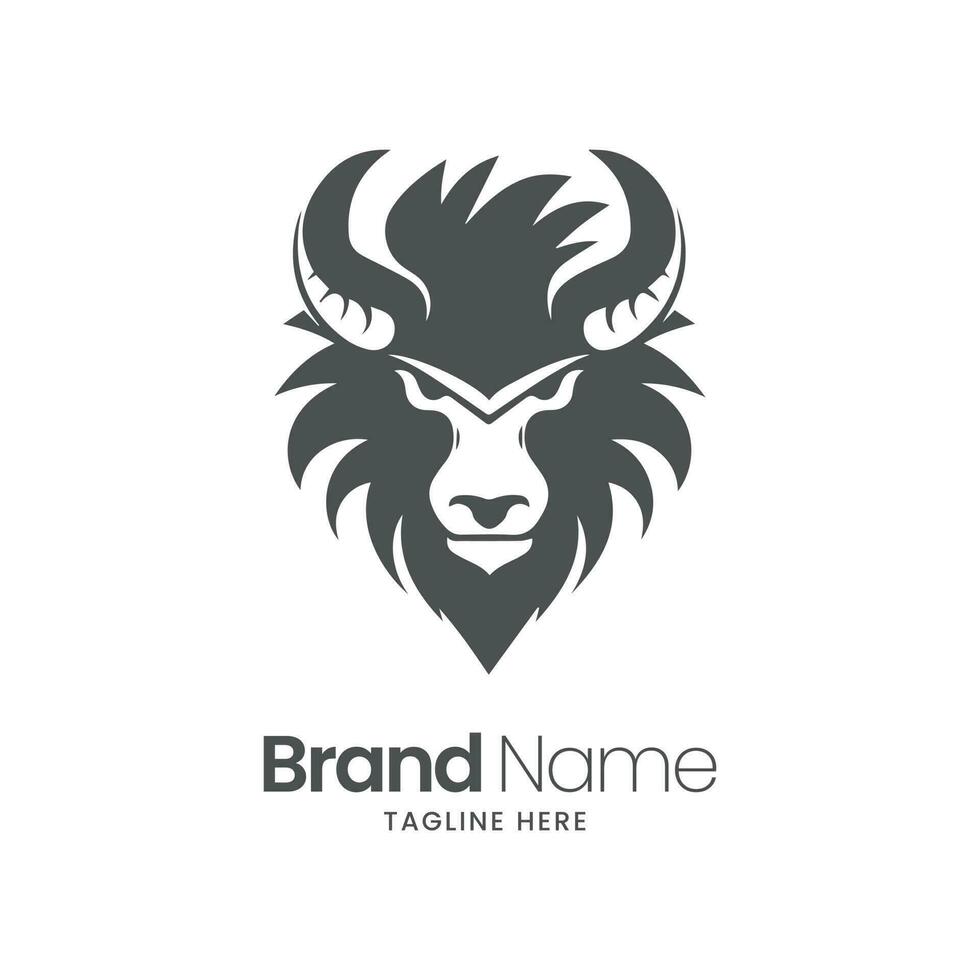búfalo logotipo com moderno conceito. selvagem animal vetor logotipo Projeto modelo.