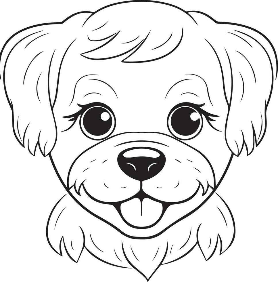 fofa cachorro cachorro ilustração, cachorro coloração página para crianças e adultos, cachorro mascote logotipo, cachorro vetor Projeto