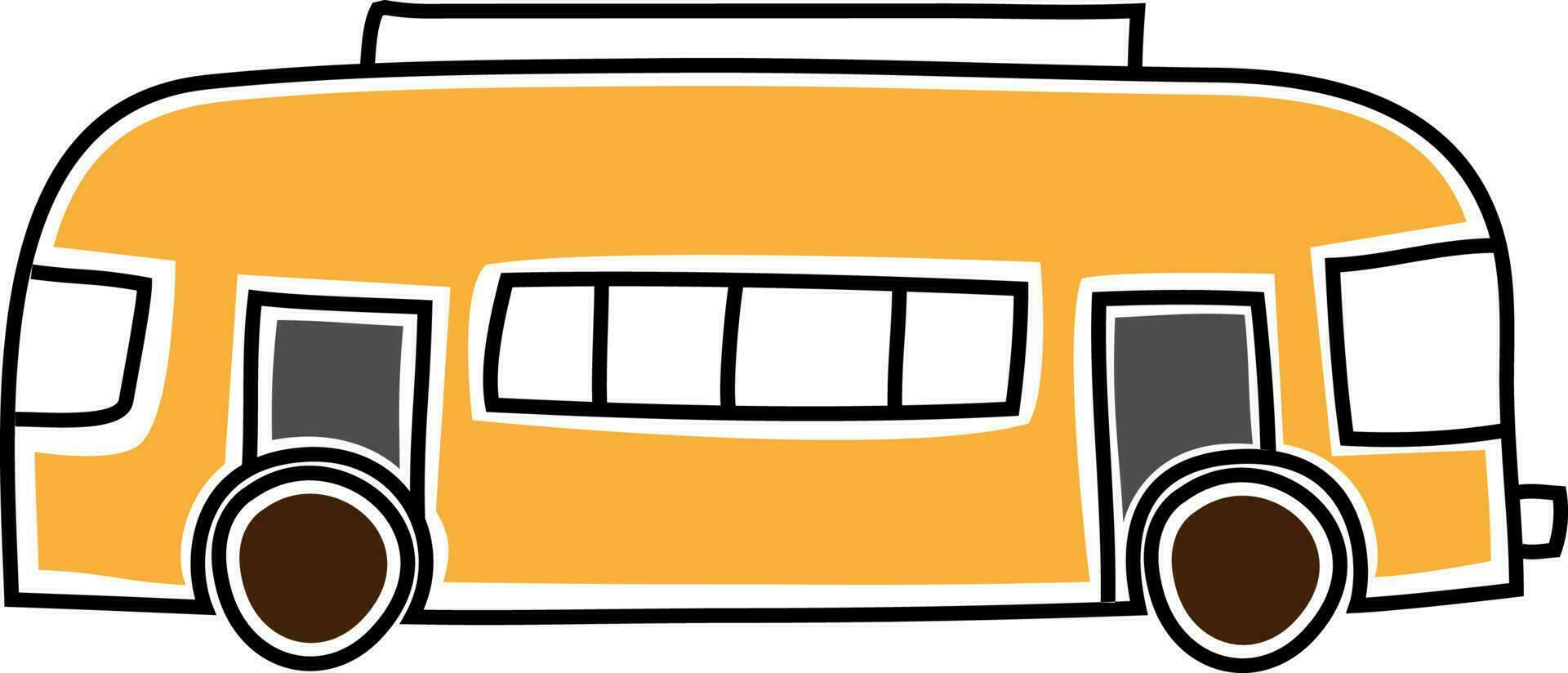 plano ilustração do uma ônibus. vetor