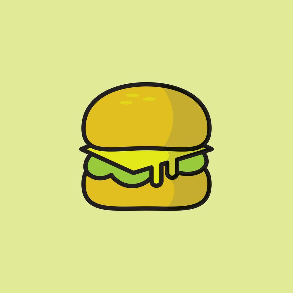 design de ilustração de hambúrguer vetor