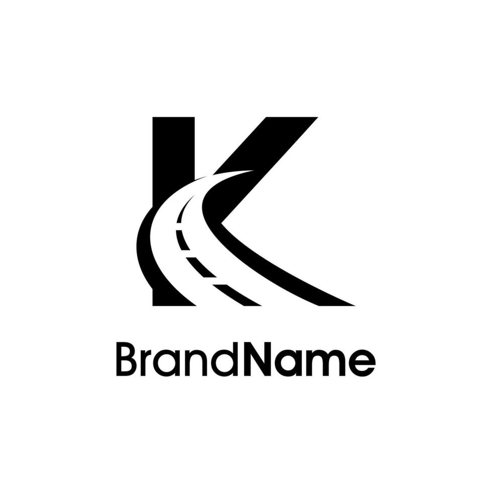simples inicial k caminho logotipo vetor