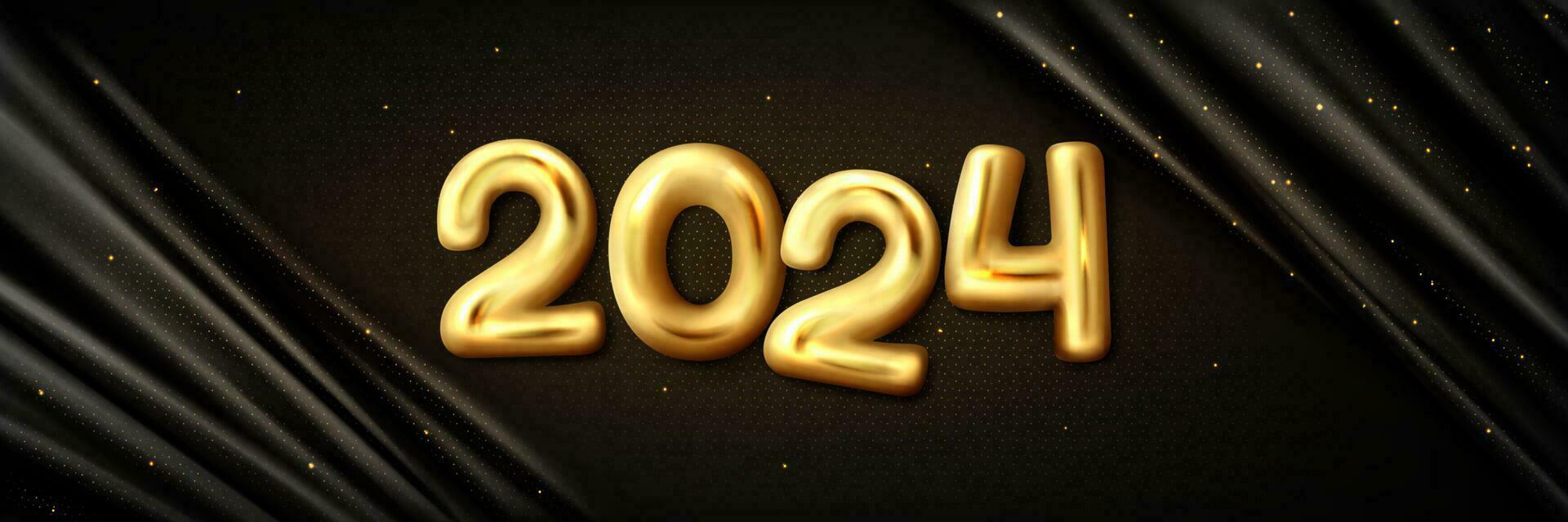 2024 feliz Novo ano cumprimento vetor fundo