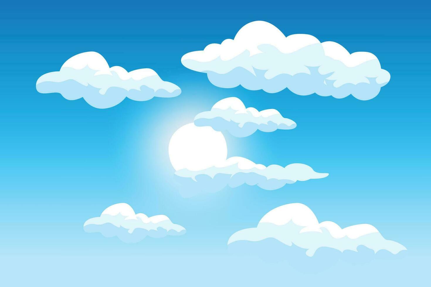 design de fundo de nuvem, ilustração de paisagem do céu, vetor de decoração, banners e cartazes