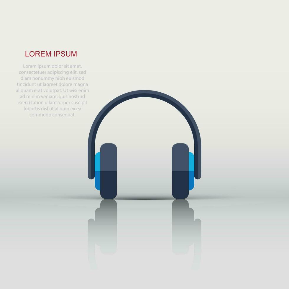 ícone de fone de ouvido fone de ouvido em estilo simples. ilustração vetorial de fones de ouvido em fundo branco isolado. conceito de negócio de gadget de áudio. vetor