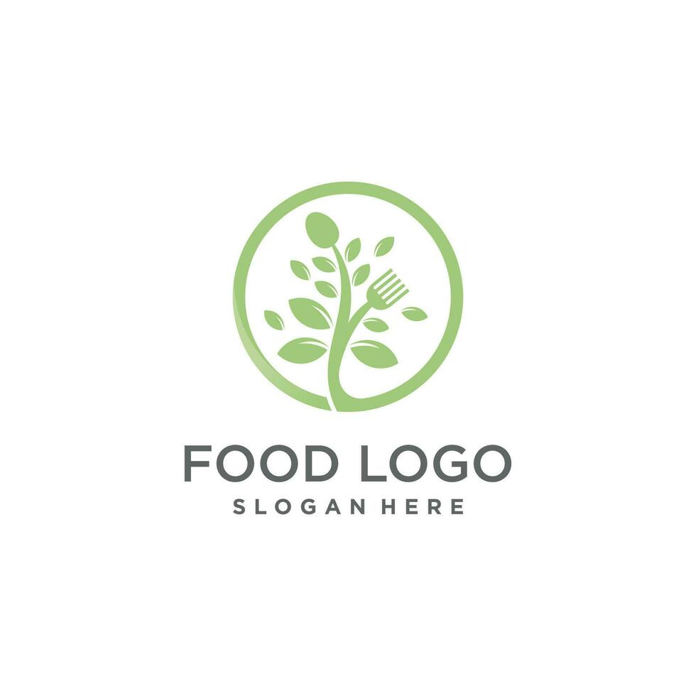 Comida logotipo vetor Projeto ilustração com moderno criativo conceito