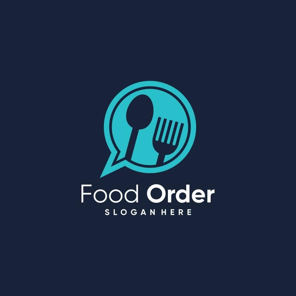 Comida logotipo vetor Projeto ilustração com moderno criativo conceito