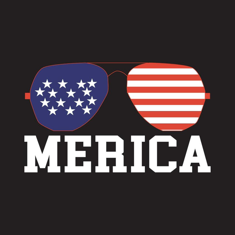 uma par do oculos de sol este dizer América em uma Preto background.print vetor
