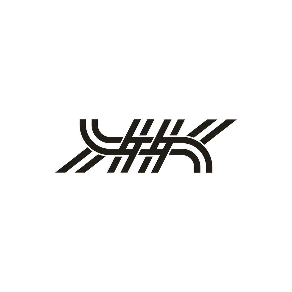 carta hk Tag Projeto geométrico Projeto logotipo vetor