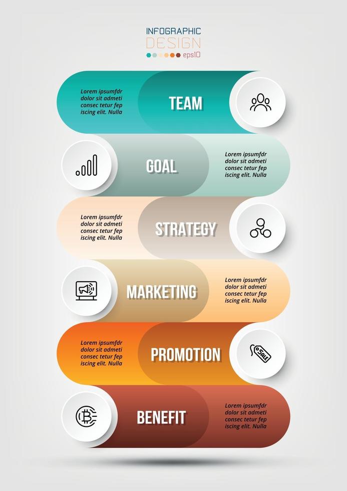 modelo de infográfico de fluxo de trabalho de negócios vetor