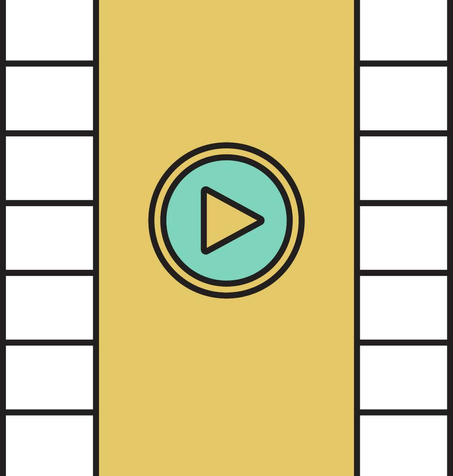 jogar vídeo ícone dentro plano estilo. vetor