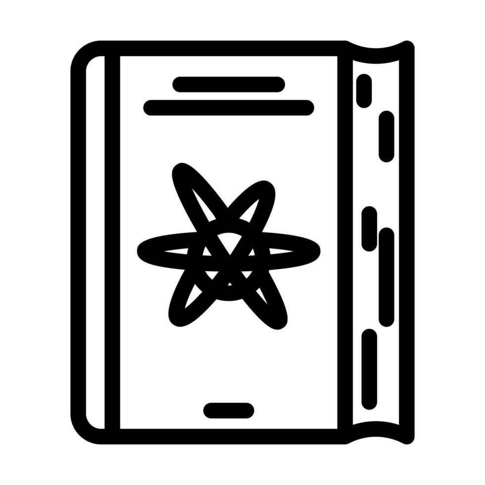 nuclear física nuclear energia linha ícone vetor ilustração