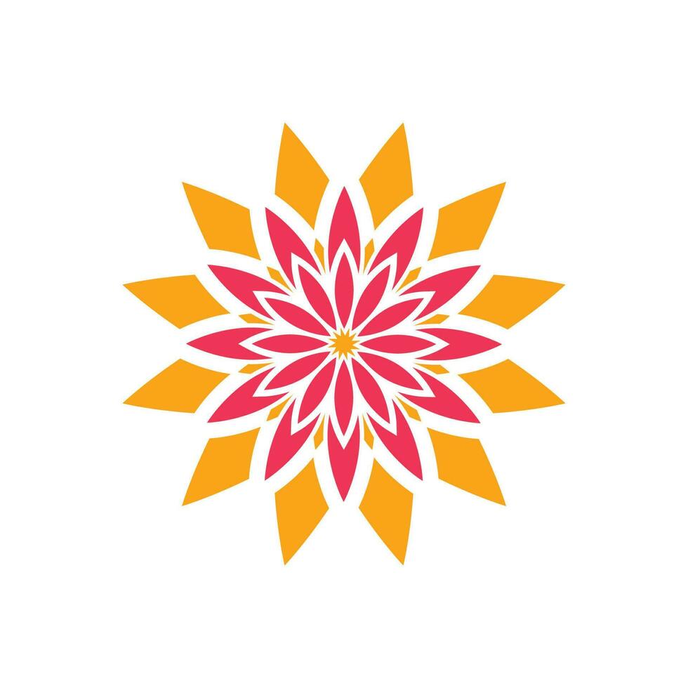 tradicional ásia colorida floral padronizar manchado vidro mosaico logotipo telha Projeto inspiração vetor