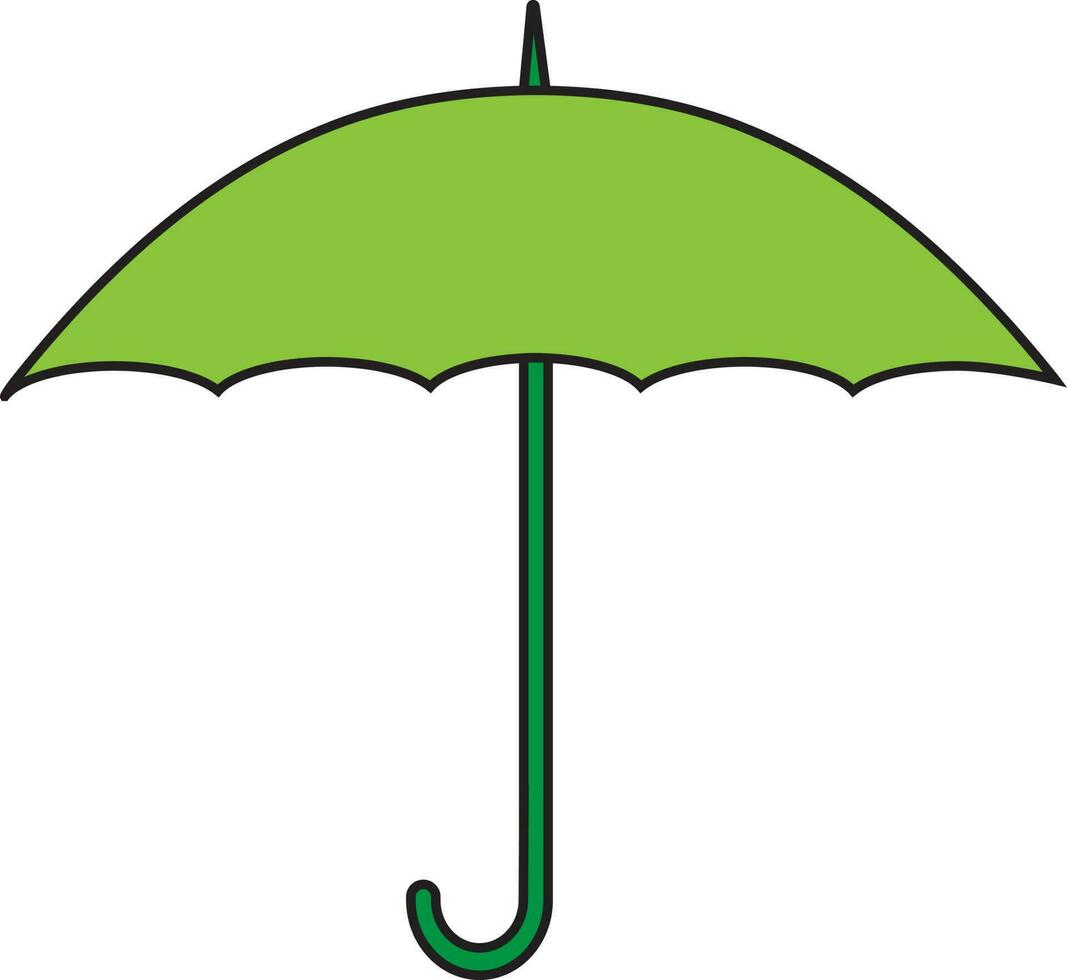aberto verde guarda-chuva em branco fundo. vetor