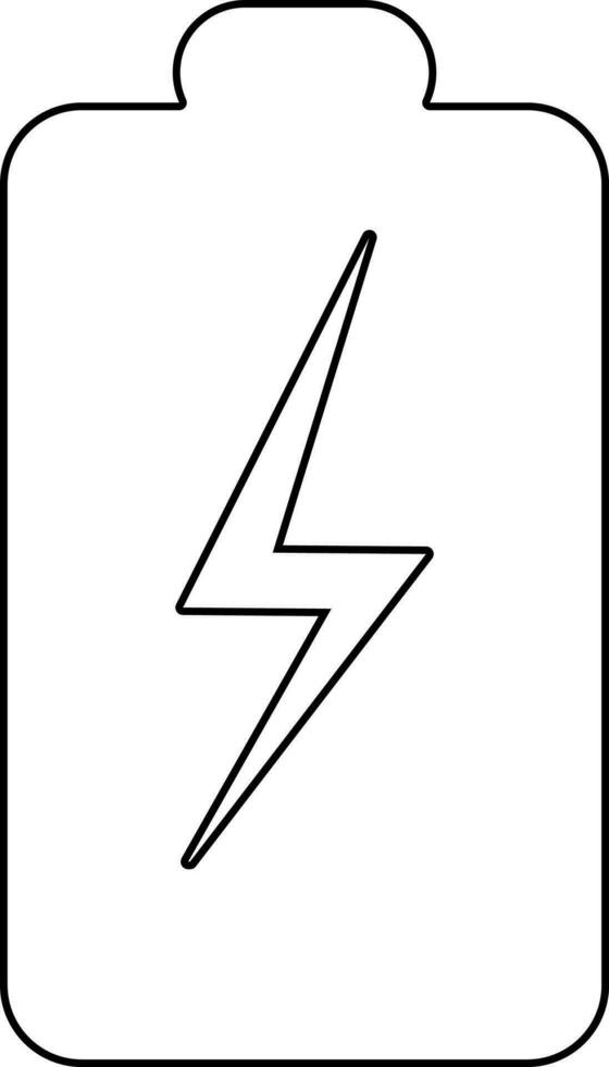 linha arte ilustração do bateria cobrando ou energia economizando. vetor