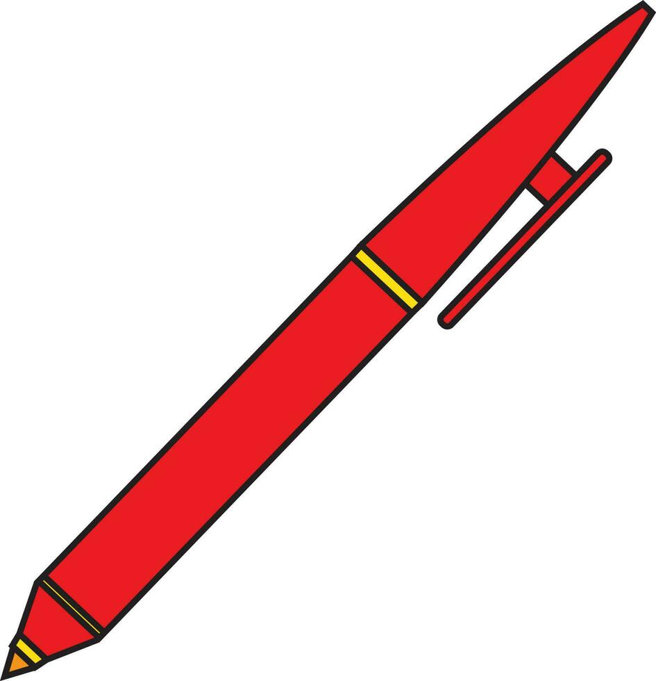 vermelho caneta ícone para Educação dentro ilustração. vetor