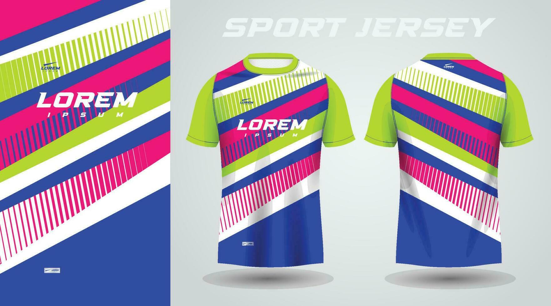 azul Rosa verde camisa futebol futebol esporte jérsei modelo Projeto brincar vetor