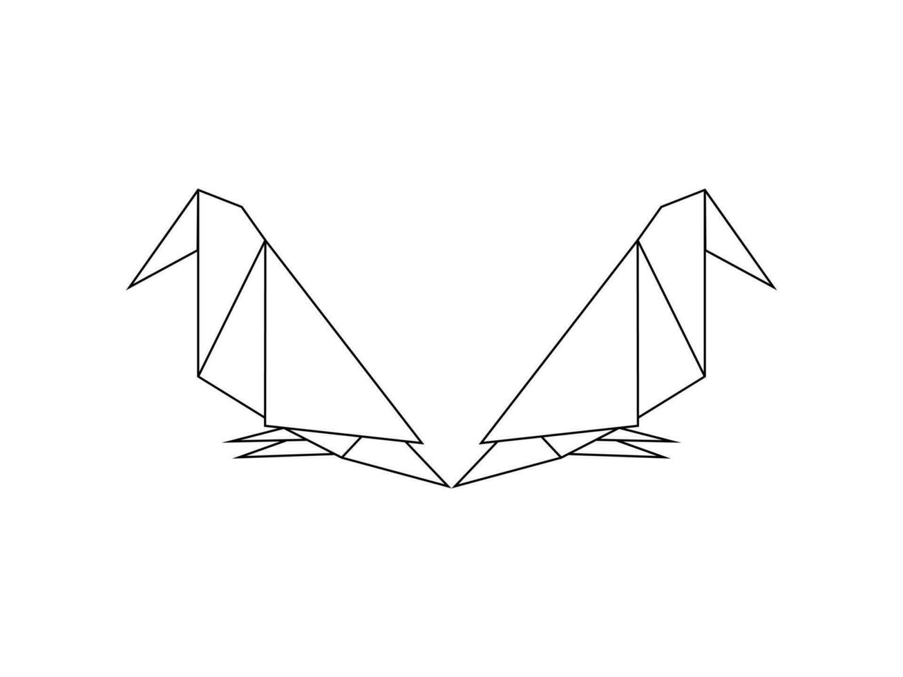 par do a pássaro poligonal ilustração para logotipo ou gráfico Projeto elemento. vetor ilustração