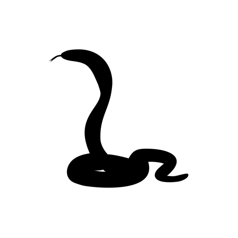 silhueta do a cobra serpente para logotipo, pictograma, arte ilustração, aplicativos, local na rede Internet ou gráfico Projeto elemento. vetor ilustração