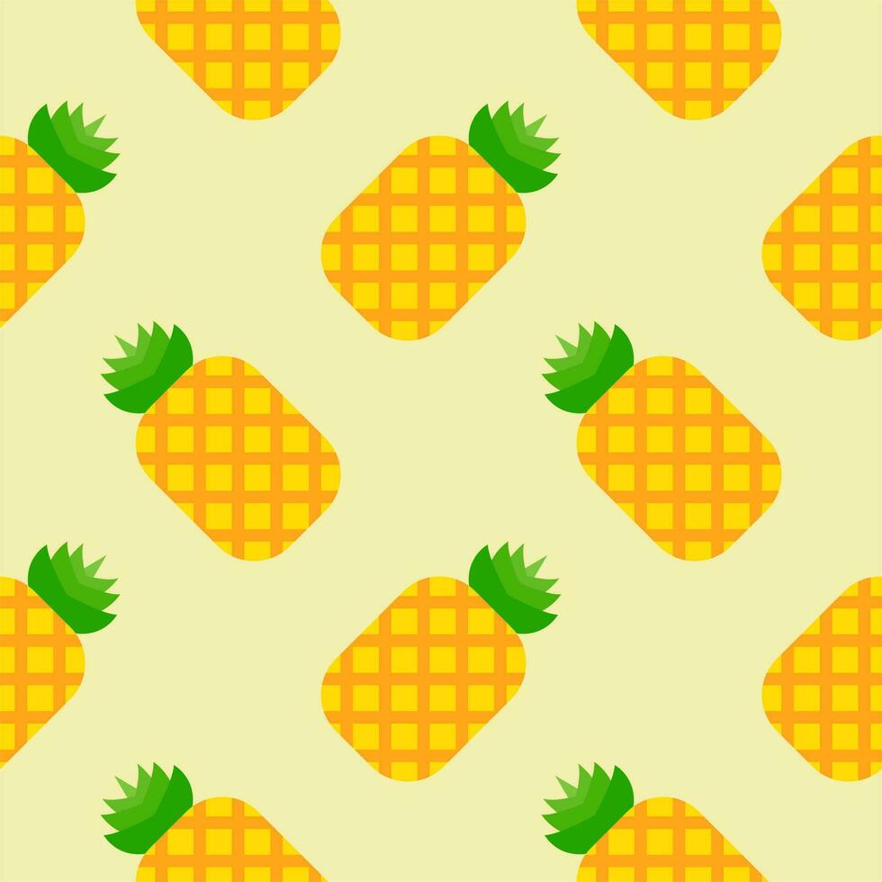 abacaxi tropical fruta desatado padronizar vetor ilustração. símbolo do comida, doce, exótico e verão, Vitamina, saudável. natureza logotipo. plano conceito. Projeto elemento vetor ilustração