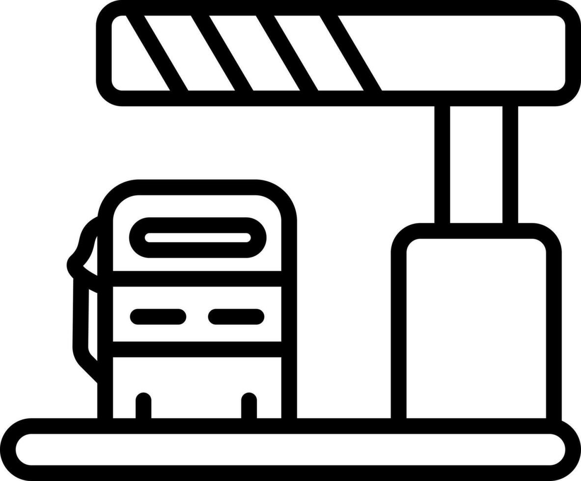 plano estilo gasolina bomba ícone. vetor