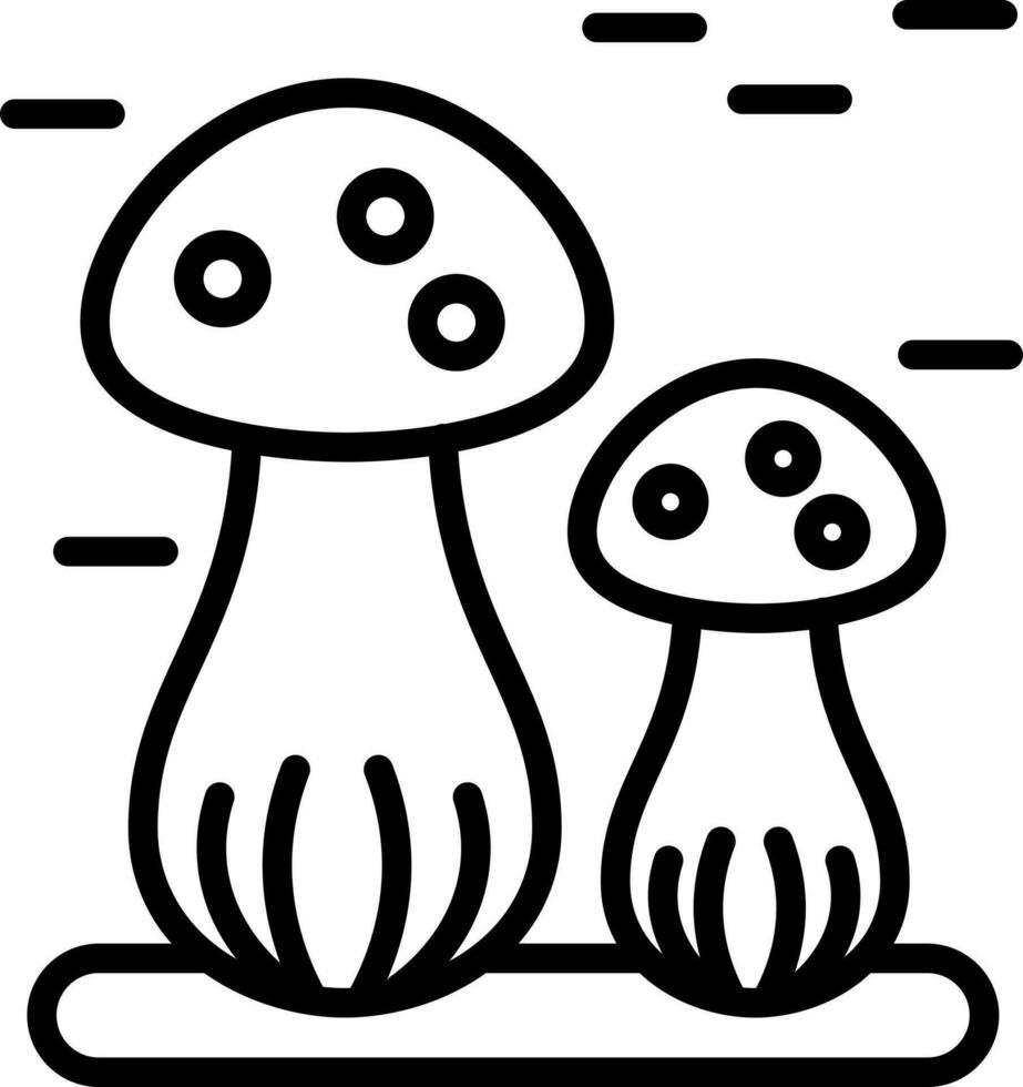 linha arte ilustração do cogumelo ícone. vetor