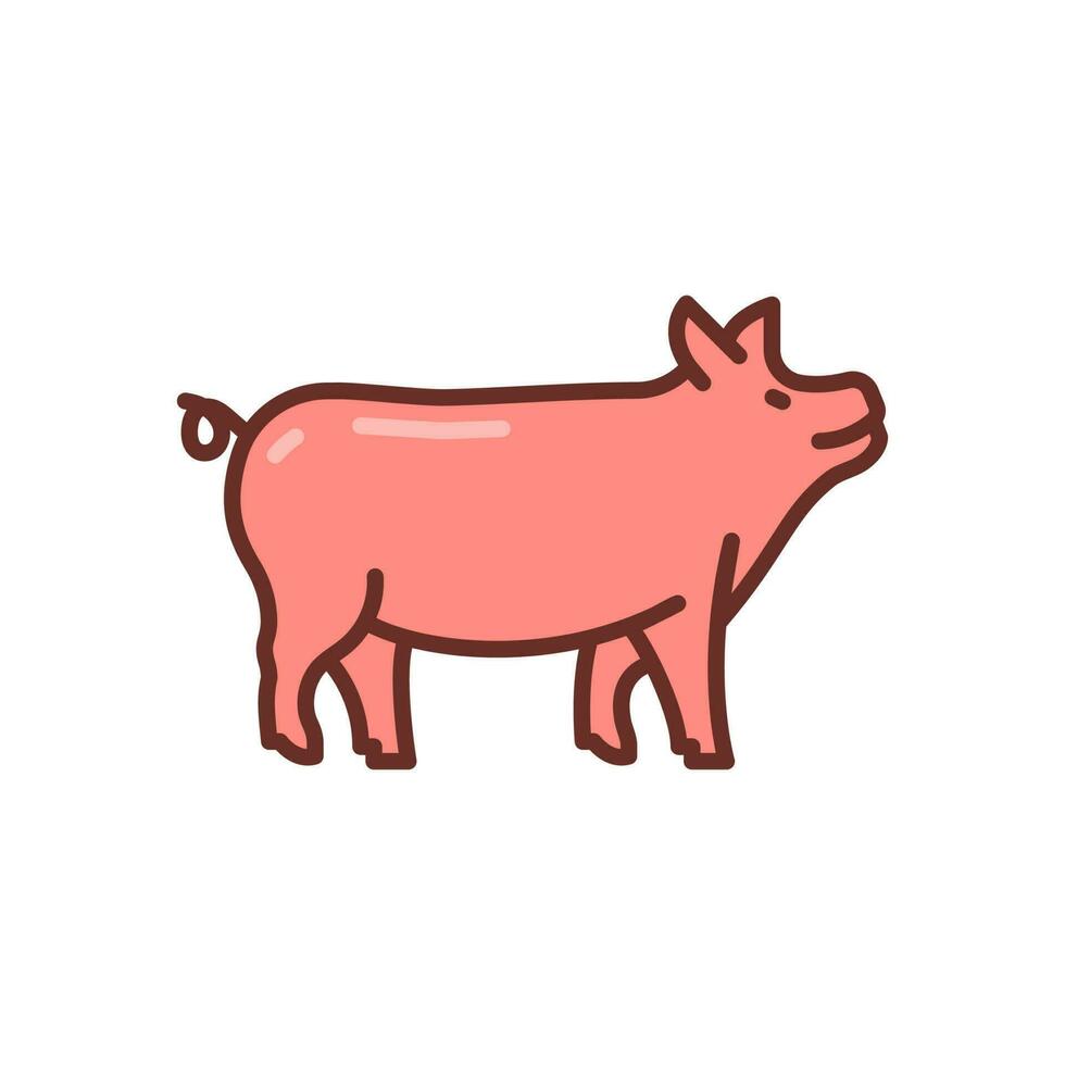 carne de porco ícone dentro vetor. ilustração vetor