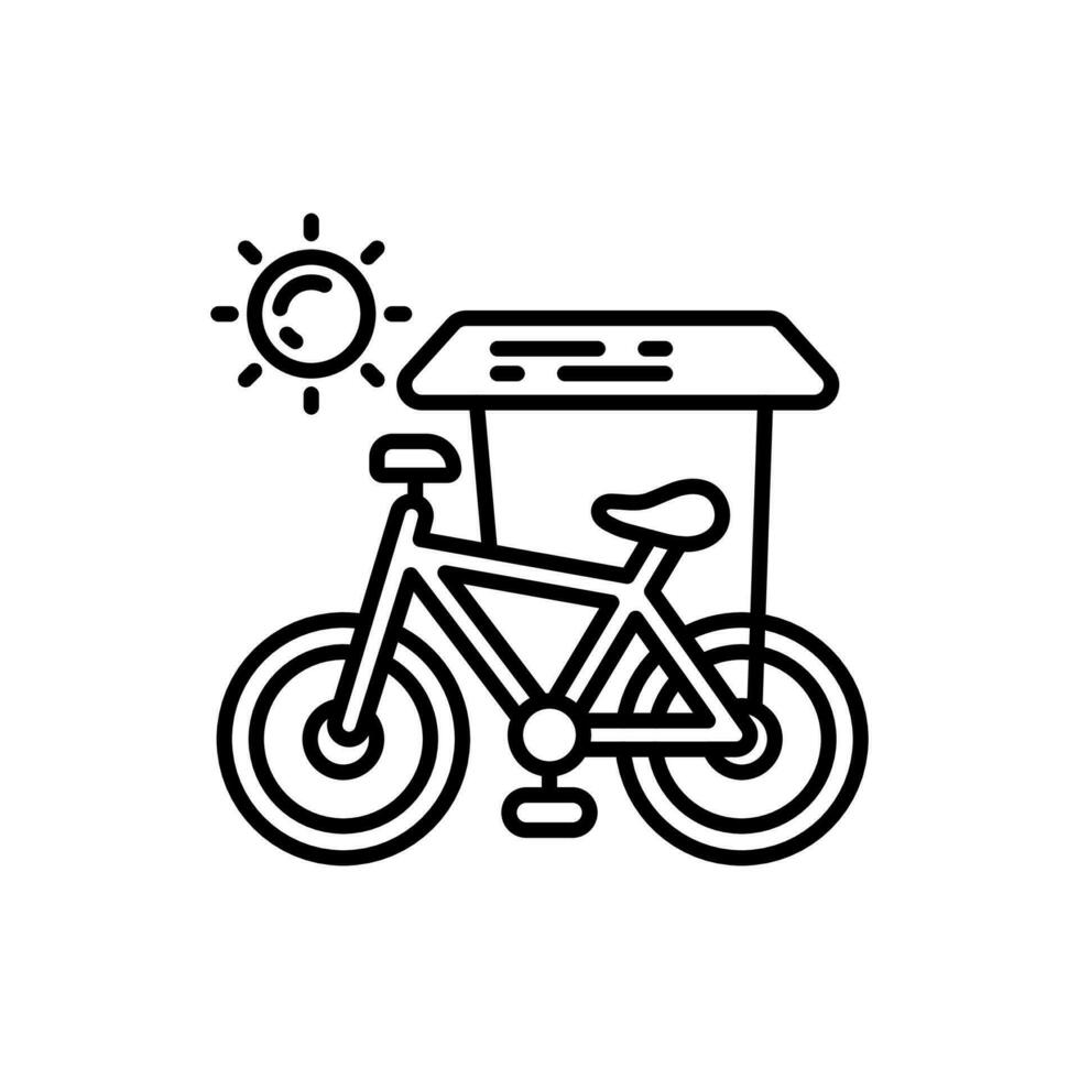 solar bicicleta ícone dentro vetor. ilustração vetor