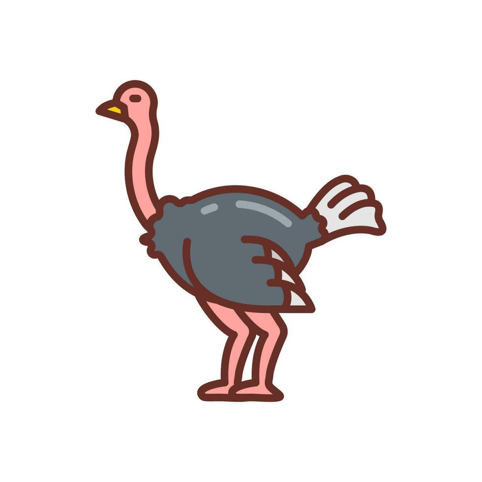 avestruz ícone dentro vetor. ilustração vetor