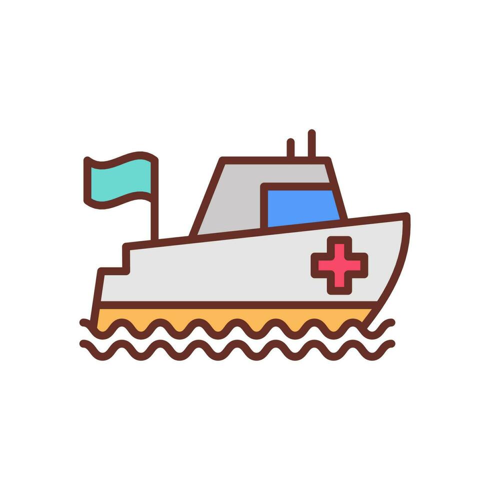 resgate barco ícone dentro vetor. ilustração vetor