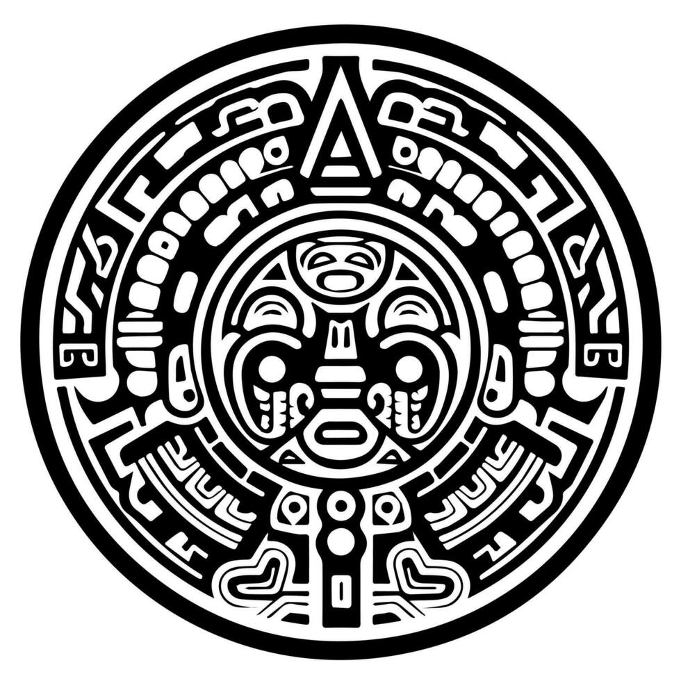 maia asteca totem tatuagem vetor ícone