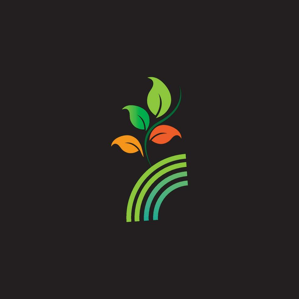 logotipo da planta orgânica vetor