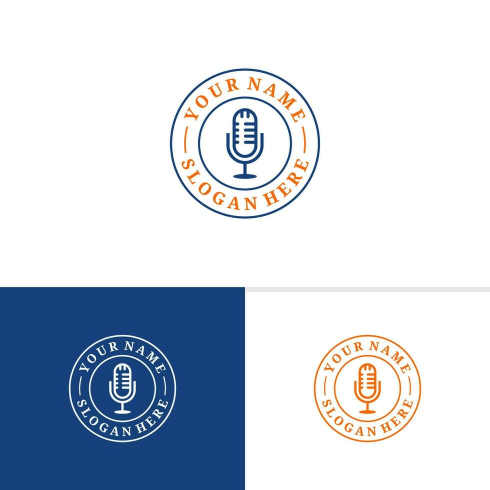 podcast logotipo modelo, criativo conversa logotipo Projeto vetor, podcast logotipo conceitos vetor