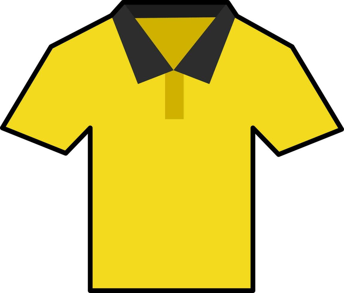 isolado camiseta ícone dentro amarelo e cinzento cor. vetor