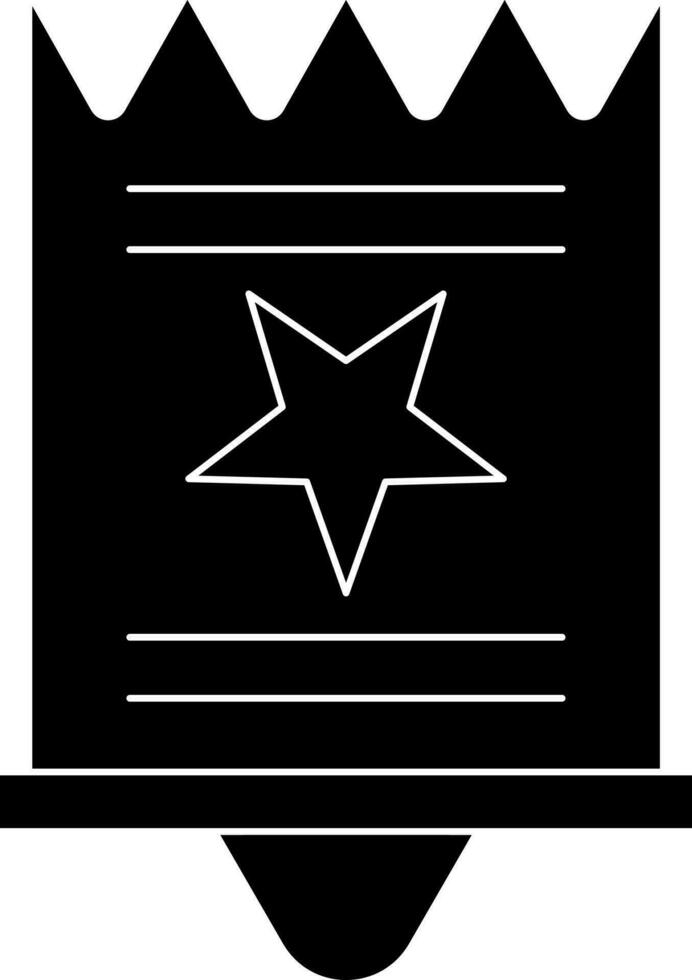 ilustração do certificado ícone dentro Preto e branco cor. vetor