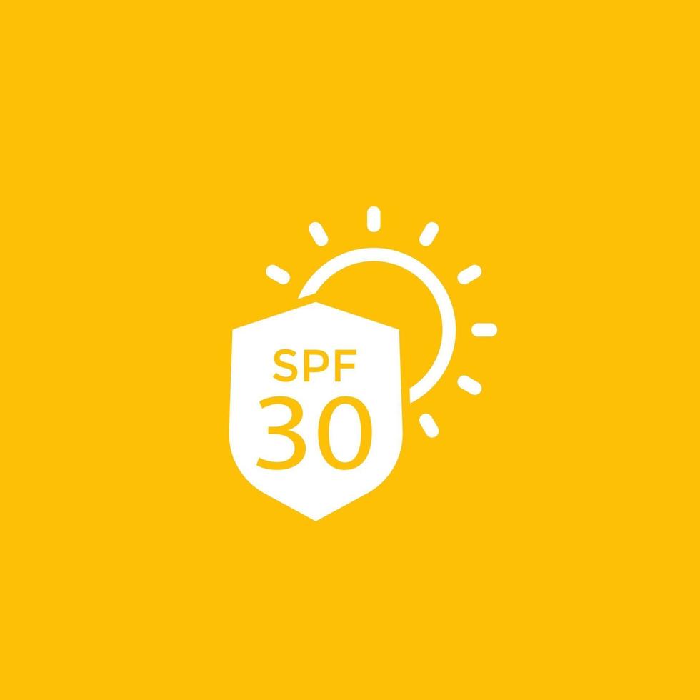 ícone de proteção UV SPF 30 vetor