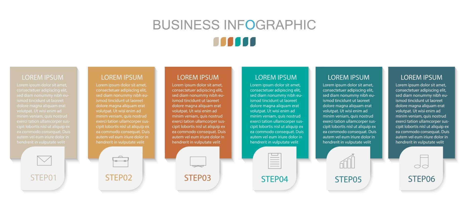 modelo infográfico em modelo de 5 etapas para apresentação de gráfico de diagrama e gráfico vetor