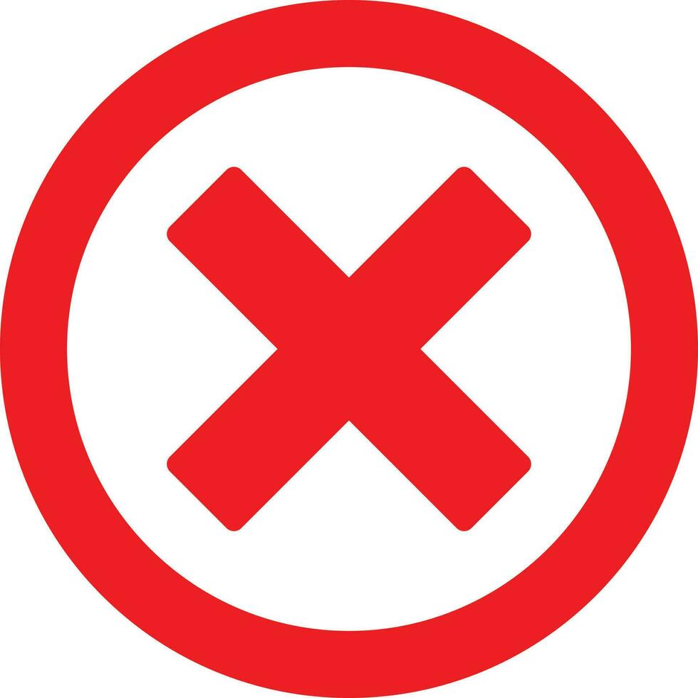 vermelho excluir ícone círculo vetor . retirar , fechar, cancelar e incorreta ícone