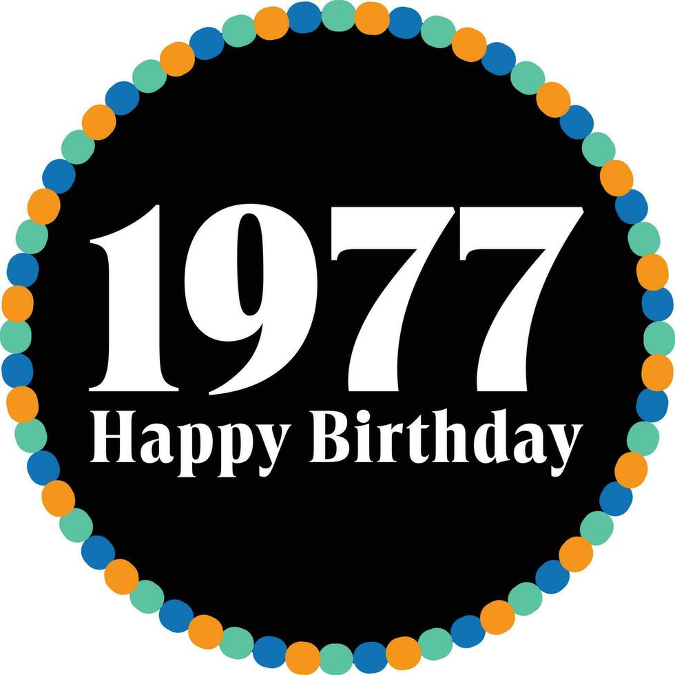 feliz aniversário, 1976, 1977, 1978, 1979, 1980, 1981, 1982, 1983, 1984, 1985 vetor