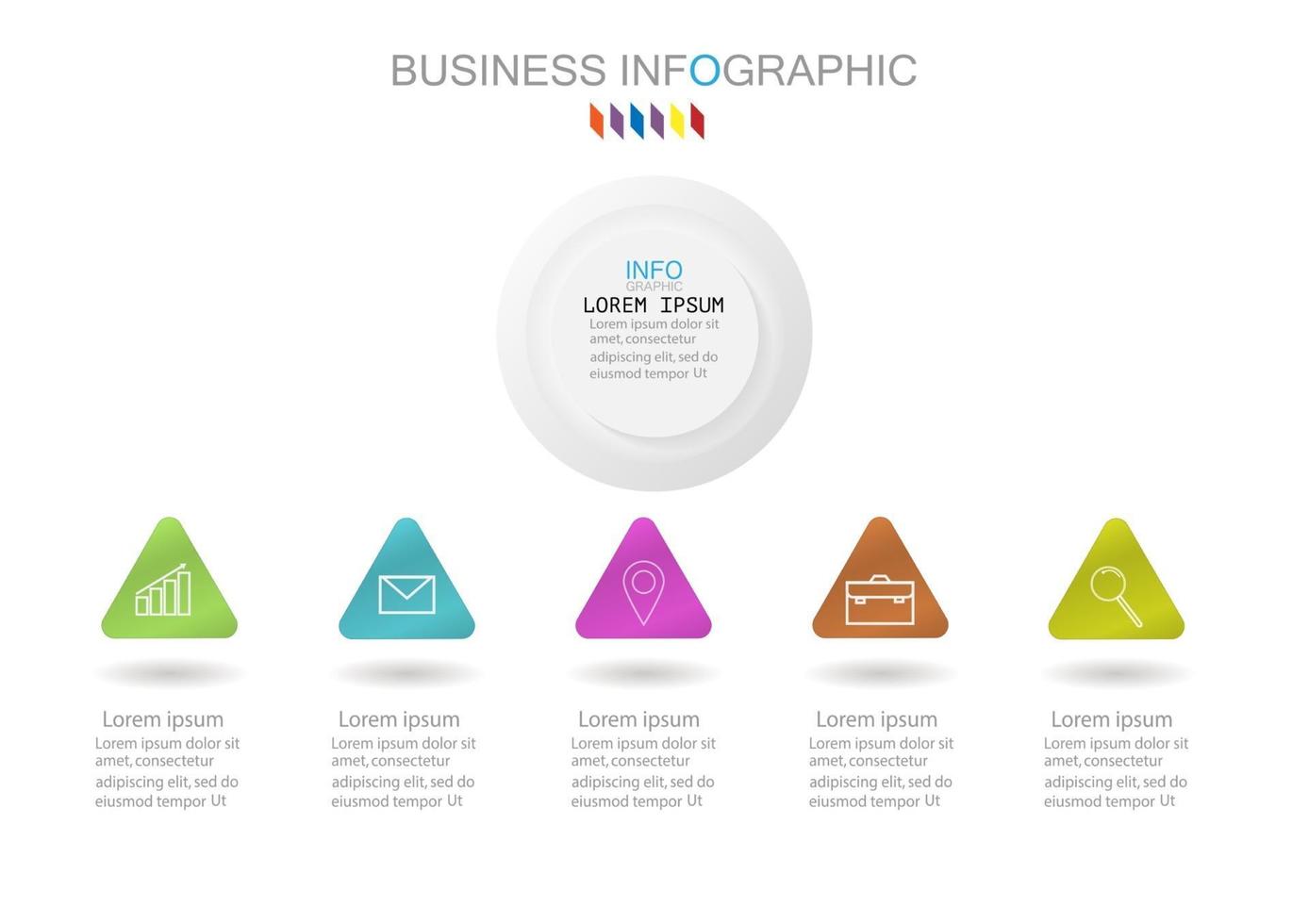 modelo de infográfico em modelo de 4 etapas para apresentação de gráfico de diagrama e gráfico vetor