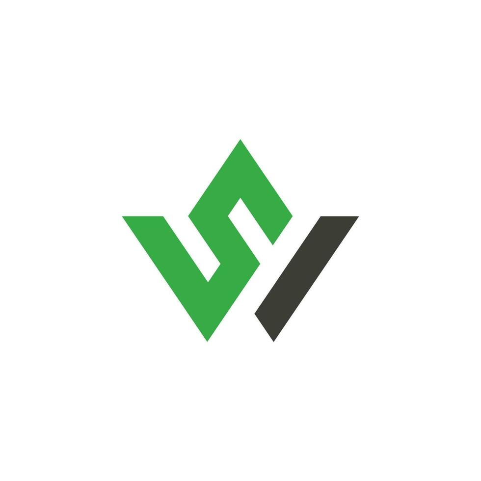 carta W e s logotipo vetor