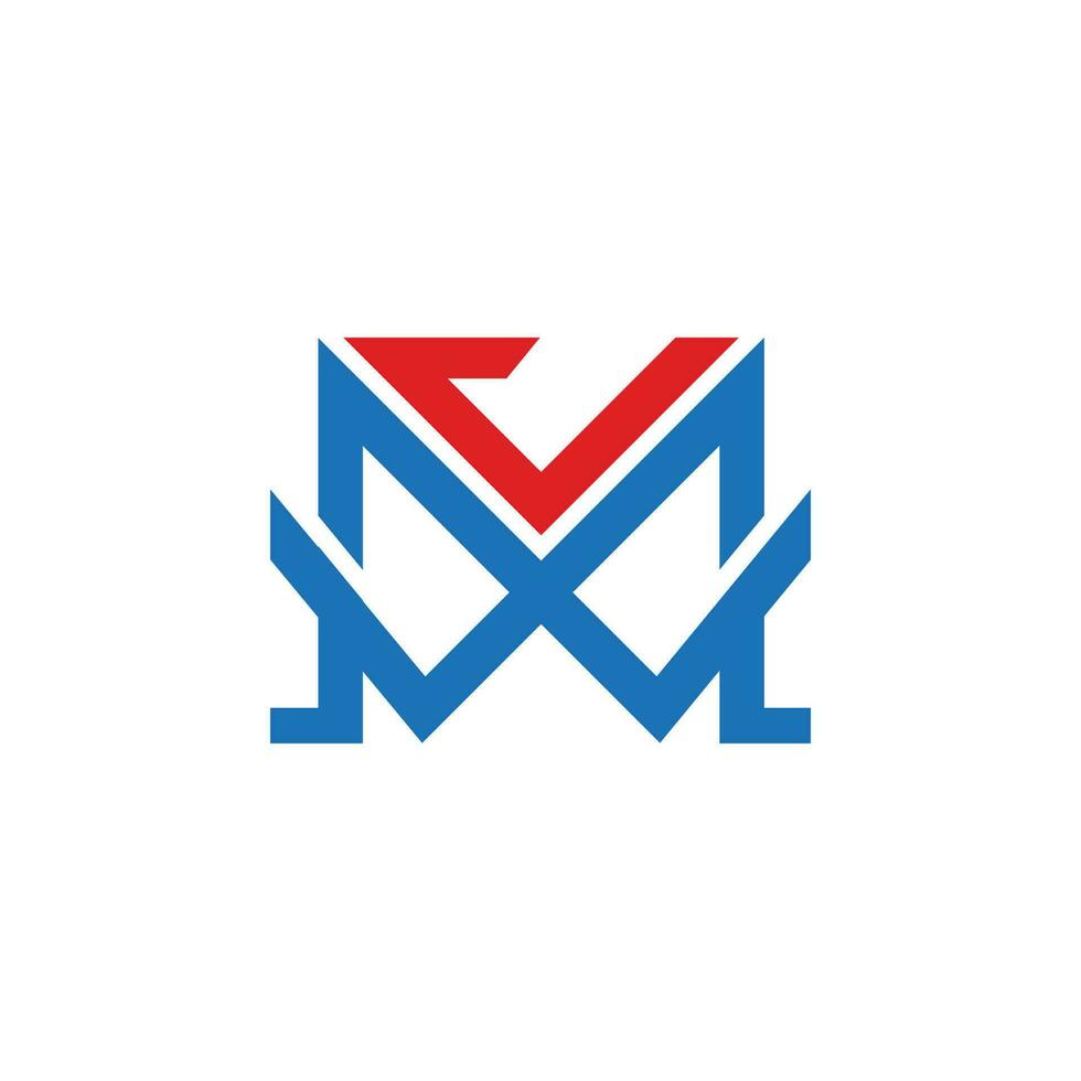 carta m W c logotipo vetor