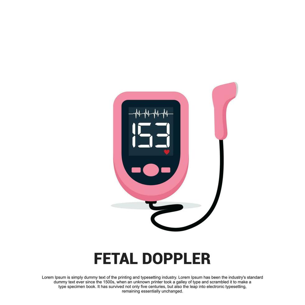 doppler fetal monitor ícone ilustração vetor