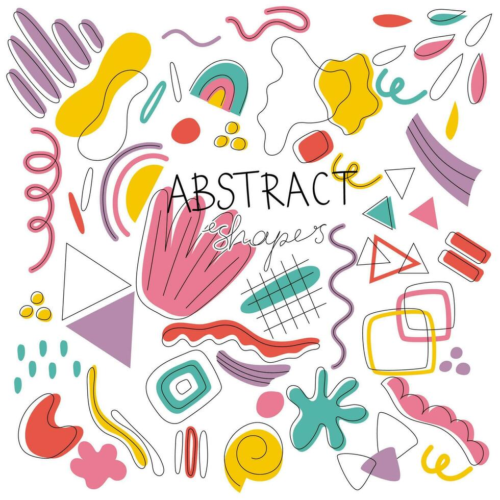 abstrato formulários vetor ilustração expressivo artístico abstrações.