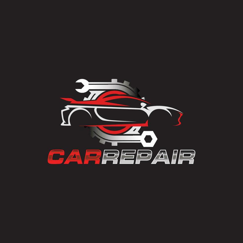 minimalista carro reparar logotipo Projeto modelo. carro reparar serviço logotipo vetor