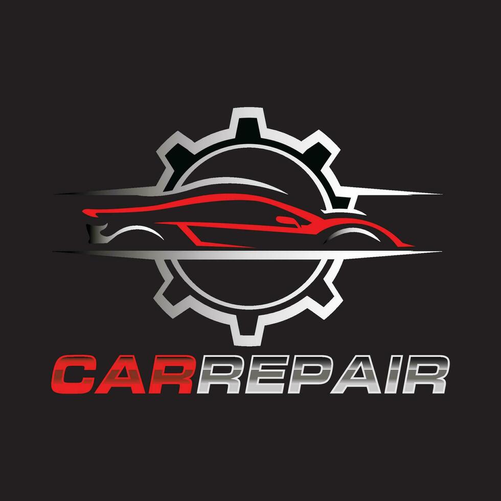 minimalista carro reparar logotipo Projeto modelo. carro reparar serviço logotipo vetor