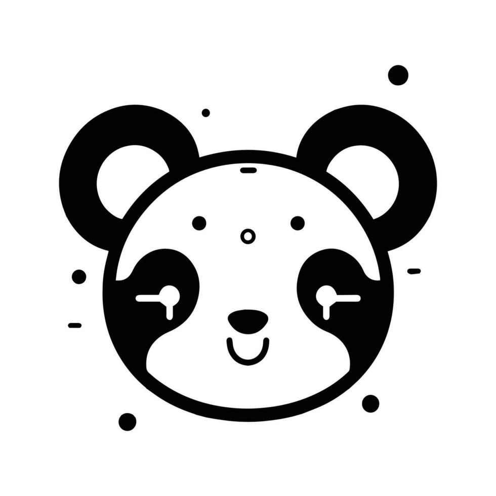 mão desenhado fofa panda dentro rabisco estilo vetor