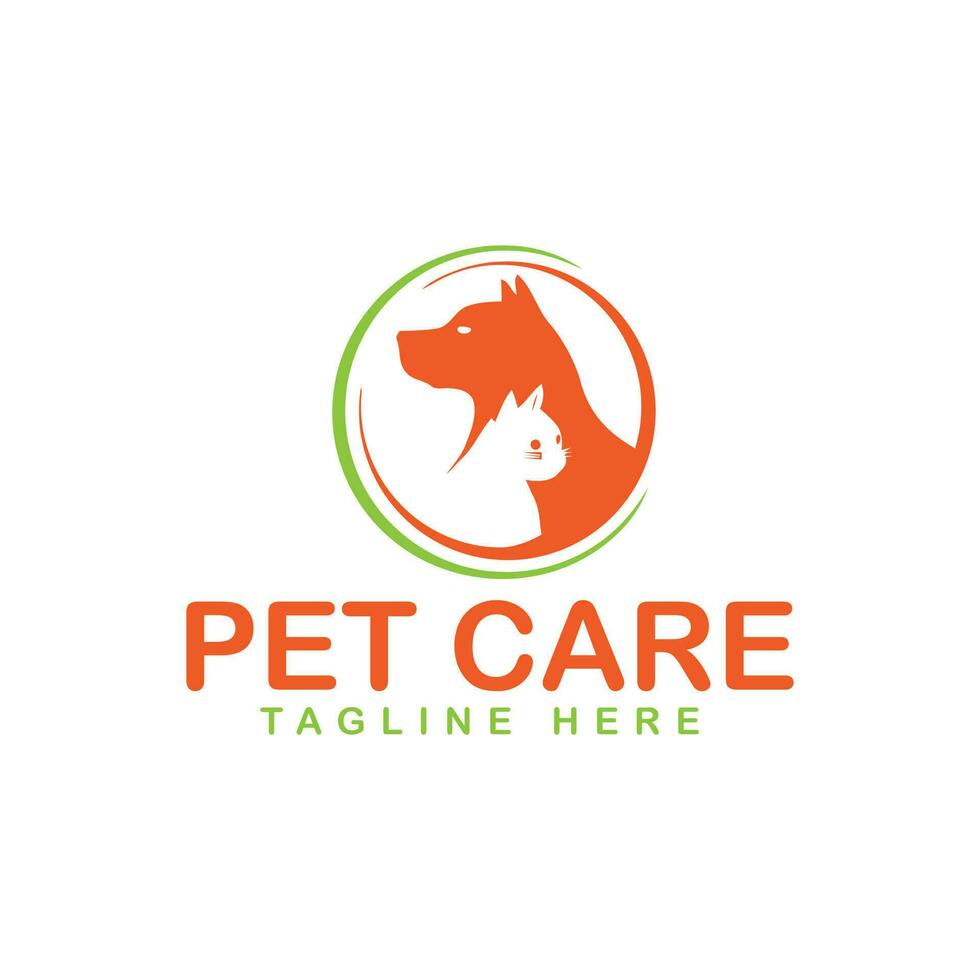 clínica de cuidado de animais domésticos companhia logotipo ícone, saudável Cuidado animal ícone, animal fazer compras ícone vetor
